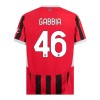 Camiseta de fútbol AC Milan Gabbia 46 Primera Equipación 2024-25 - Hombre